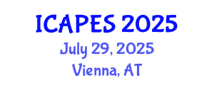 International Conference on Aerospace, Propulsion and Energy Sciences (ICAPES) July 29, 2025 - Vienna, Austria