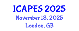 International Conference on Aerospace, Propulsion and Energy Sciences (ICAPES) November 18, 2025 - London, United Kingdom