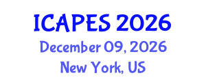 International Conference on Aerospace, Propulsion and Energy Sciences (ICAPES) December 09, 2026 - New York, United States International Conference on Aerospace, Propulsion and Energy Sciences (ICAPES) December 09, 2026 - New York, United States