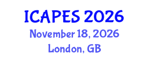 International Conference on Aerospace, Propulsion and Energy Sciences (ICAPES) November 18, 2026 - London, United Kingdom