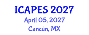 International Conference on Aerospace, Propulsion and Energy Sciences (ICAPES) April 05, 2027 - Cancún, Mexico International Conference on Aerospace, Propulsion and Energy Sciences (ICAPES) April 05, 2027 - Cancún, Mexico