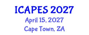 International Conference on Aerospace, Propulsion and Energy Sciences (ICAPES) April 15, 2027 - Cape Town, South Africa