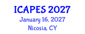 International Conference on Aerospace, Propulsion and Energy Sciences (ICAPES) January 16, 2027 - Nicosia, Cyprus International Conference on Aerospace, Propulsion and Energy Sciences (ICAPES) January 16, 2027 - Nicosia, Cyprus