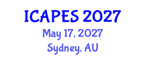 International Conference on Aerospace, Propulsion and Energy Sciences (ICAPES) May 17, 2027 - Sydney, Australia International Conference on Aerospace, Propulsion and Energy Sciences (ICAPES) May 17, 2027 - Sydney, Australia