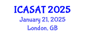 International Conference on Aerospace Sciences and Aviation Technology (ICASAT) January 21, 2025 - London, United Kingdom