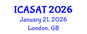 International Conference on Aerospace Sciences and Aviation Technology (ICASAT) January 21, 2026 - London, United Kingdom