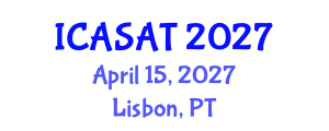 International Conference on Aerospace Sciences and Aviation Technology (ICASAT) April 15, 2027 - Lisbon, Portugal International Conference on Aerospace Sciences and Aviation Technology (ICASAT) April 15, 2027 - Lisbon, Portugal
