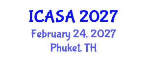 International Conference on Aerospace Systems and Avionics (ICASA) February 24, 2027 - Phuket, Thailand International Conference on Aerospace Systems and Avionics (ICASA) February 24, 2027 - Phuket, Thailand