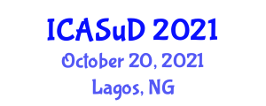 International Conference on Africa’s Sustainable Development (ICASuD) October 20, 2021 - Lagos, Nigeria