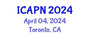 International Conference on Ageing, Psychology and Neuroscience (ICAPN) April 04, 2024 - Toronto, Canada