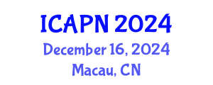 International Conference on Ageing, Psychology and Neuroscience (ICAPN) December 16, 2024 - Macau, China