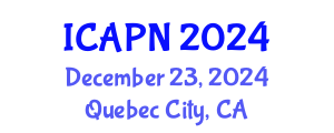 International Conference on Ageing, Psychology and Neuroscience (ICAPN) December 23, 2024 - Quebec City, Canada