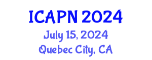 International Conference on Ageing, Psychology and Neuroscience (ICAPN) July 15, 2024 - Quebec City, Canada