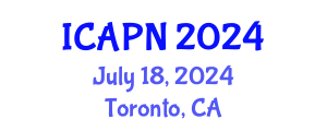 International Conference on Ageing, Psychology and Neuroscience (ICAPN) July 18, 2024 - Toronto, Canada
