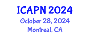 International Conference on Ageing, Psychology and Neuroscience (ICAPN) October 28, 2024 - Montreal, Canada