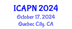 International Conference on Ageing, Psychology and Neuroscience (ICAPN) October 17, 2024 - Quebec City, Canada