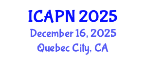 International Conference on Ageing, Psychology and Neuroscience (ICAPN) December 16, 2025 - Quebec City, Canada
