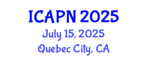 International Conference on Ageing, Psychology and Neuroscience (ICAPN) July 15, 2025 - Quebec City, Canada