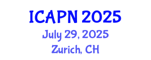 International Conference on Ageing, Psychology and Neuroscience (ICAPN) July 29, 2025 - Zurich, Switzerland