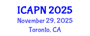 International Conference on Ageing, Psychology and Neuroscience (ICAPN) November 29, 2025 - Toronto, Canada