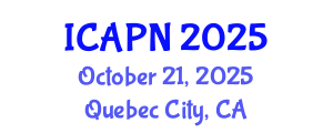 International Conference on Ageing, Psychology and Neuroscience (ICAPN) October 21, 2025 - Quebec City, Canada