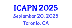 International Conference on Ageing, Psychology and Neuroscience (ICAPN) September 20, 2025 - Toronto, Canada