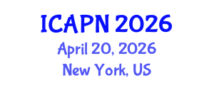 International Conference on Ageing, Psychology and Neuroscience (ICAPN) April 20, 2026 - New York, United States International Conference on Ageing, Psychology and Neuroscience (ICAPN) April 20, 2026 - New York, United States