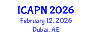 International Conference on Ageing, Psychology and Neuroscience (ICAPN) February 12, 2026 - Dubai, United Arab Emirates International Conference on Ageing, Psychology and Neuroscience (ICAPN) February 12, 2026 - Dubai, United Arab Emirates
