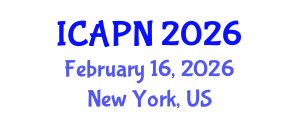 International Conference on Ageing, Psychology and Neuroscience (ICAPN) February 16, 2026 - New York, United States International Conference on Ageing, Psychology and Neuroscience (ICAPN) February 16, 2026 - New York, United States