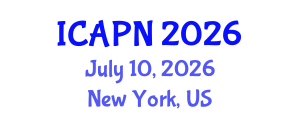 International Conference on Ageing, Psychology and Neuroscience (ICAPN) July 10, 2026 - New York, United States International Conference on Ageing, Psychology and Neuroscience (ICAPN) July 10, 2026 - New York, United States