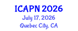 International Conference on Ageing, Psychology and Neuroscience (ICAPN) July 17, 2026 - Quebec City, Canada International Conference on Ageing, Psychology and Neuroscience (ICAPN) July 17, 2026 - Quebec City, Canada