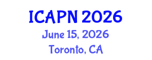 International Conference on Ageing, Psychology and Neuroscience (ICAPN) June 15, 2026 - Toronto, Canada International Conference on Ageing, Psychology and Neuroscience (ICAPN) June 15, 2026 - Toronto, Canada
