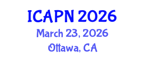 International Conference on Ageing, Psychology and Neuroscience (ICAPN) March 23, 2026 - Ottawa, Canada International Conference on Ageing, Psychology and Neuroscience (ICAPN) March 23, 2026 - Ottawa, Canada