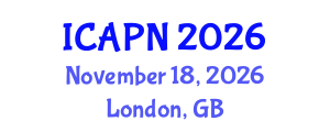 International Conference on Ageing, Psychology and Neuroscience (ICAPN) November 18, 2026 - London, United Kingdom International Conference on Ageing, Psychology and Neuroscience (ICAPN) November 18, 2026 - London, United Kingdom
