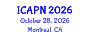 International Conference on Ageing, Psychology and Neuroscience (ICAPN) October 28, 2026 - Montreal, Canada International Conference on Ageing, Psychology and Neuroscience (ICAPN) October 28, 2026 - Montreal, Canada