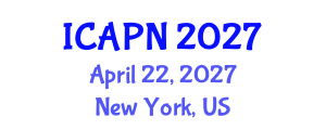 International Conference on Ageing, Psychology and Neuroscience (ICAPN) April 22, 2027 - New York, United States International Conference on Ageing, Psychology and Neuroscience (ICAPN) April 22, 2027 - New York, United States