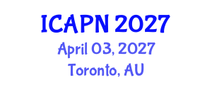 International Conference on Ageing, Psychology and Neuroscience (ICAPN) April 03, 2027 - Toronto, Australia