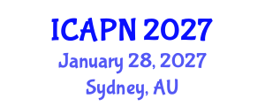 International Conference on Ageing, Psychology and Neuroscience (ICAPN) January 28, 2027 - Sydney, Australia International Conference on Ageing, Psychology and Neuroscience (ICAPN) January 28, 2027 - Sydney, Australia