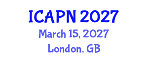 International Conference on Ageing, Psychology and Neuroscience (ICAPN) March 15, 2027 - London, United Kingdom International Conference on Ageing, Psychology and Neuroscience (ICAPN) March 15, 2027 - London, United Kingdom
