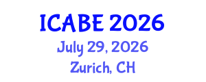 International Conference on Agricultural and Biological Engineering (ICABE) July 29, 2026 - Zurich, Switzerland