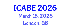 International Conference on Agricultural and Biological Engineering (ICABE) March 15, 2026 - London, United Kingdom