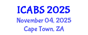 International Conference on Agricultural and Biological Sciences (ICABS) November 04, 2025 - Cape Town, South Africa