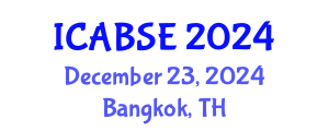 International Conference on Agricultural and Biological Systems Engineering (ICABSE) December 23, 2024 - Bangkok, Thailand
