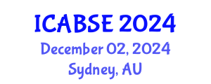 International Conference on Agricultural and Biological Systems Engineering (ICABSE) December 02, 2024 - Sydney, Australia