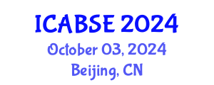 International Conference on Agricultural and Biological Systems Engineering (ICABSE) October 03, 2024 - Beijing, China