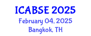 International Conference on Agricultural and Biological Systems Engineering (ICABSE) February 04, 2025 - Bangkok, Thailand