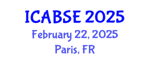 International Conference on Agricultural and Biological Systems Engineering (ICABSE) February 22, 2025 - Paris, France