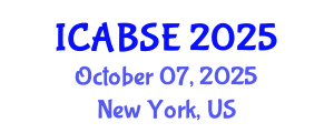 International Conference on Agricultural and Biological Systems Engineering (ICABSE) October 07, 2025 - New York, United States