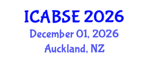 International Conference on Agricultural and Biological Systems Engineering (ICABSE) December 01, 2026 - Auckland, New Zealand International Conference on Agricultural and Biological Systems Engineering (ICABSE) December 01, 2026 - Auckland, New Zealand