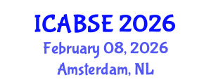 International Conference on Agricultural and Biological Systems Engineering (ICABSE) February 08, 2026 - Amsterdam, Netherlands